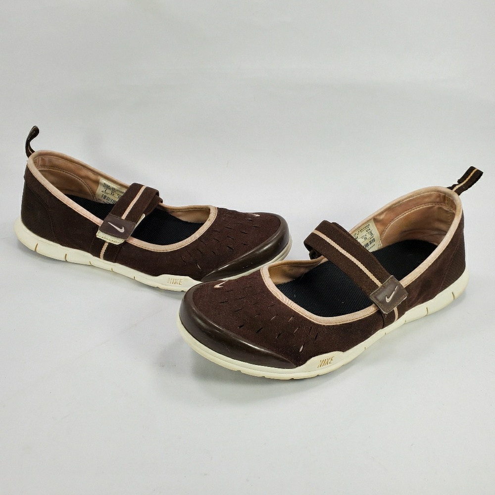 Nike Flats Mary Jane Brown Pink - Picture 4 of 7